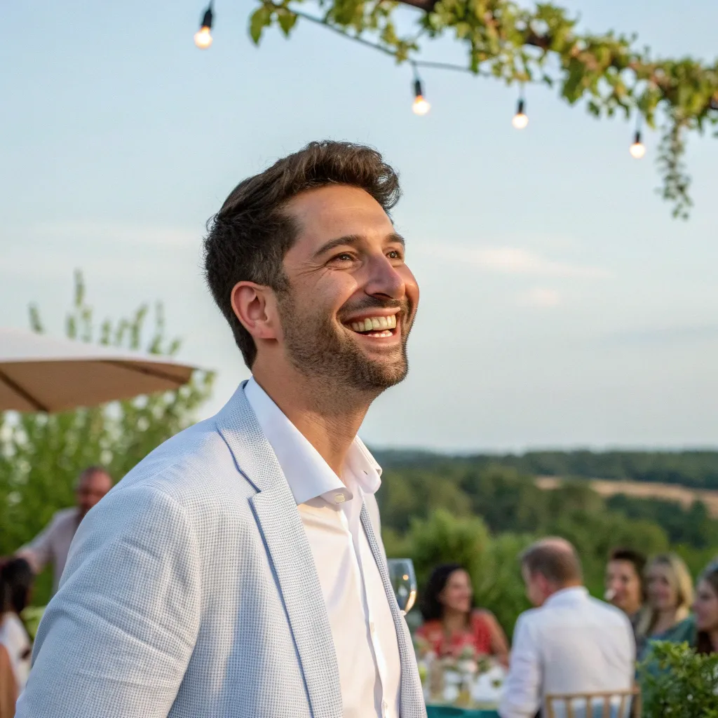 James Richardson smiling at an outdoor event