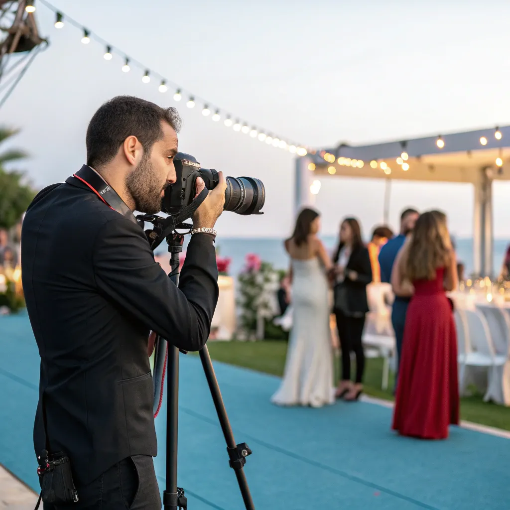 Professional photographer capturing an event
